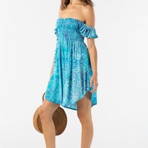 Tiare Hawaii Hollie Strapless Blue Dress